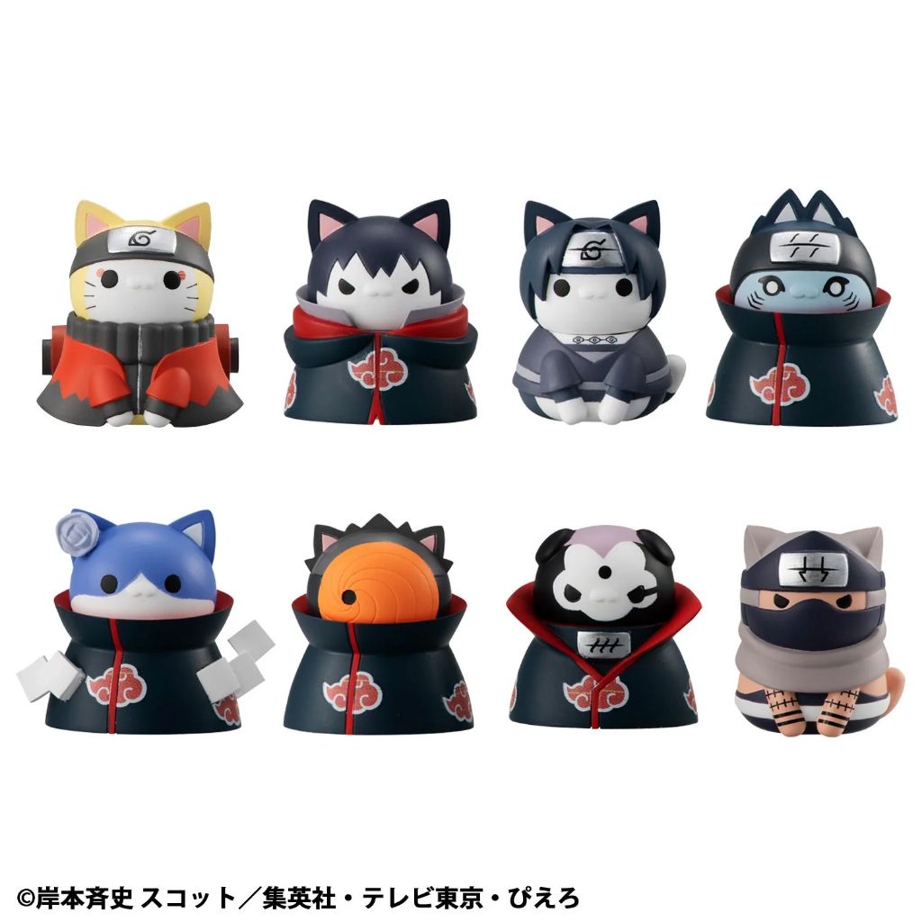 MEGAHOUSE MEGA CAT PROJECT NARUTO Shippuden Nyaruto! Defense battle of village of Konoha! (Set of 8)