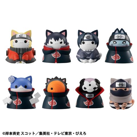 MEGAHOUSE MEGA CAT PROJECT NARUTO Shippuden Nyaruto! Defense battle of village of Konoha! (Set of 8)