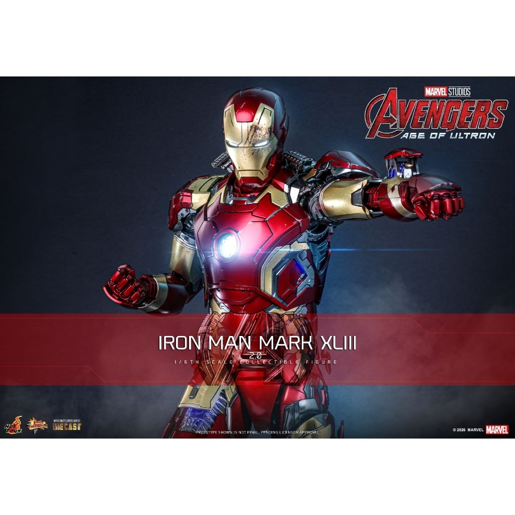 HOT TOYS MMS865D80 Iron Man Mark XLIII (2.0) (Avengers Age of Ultron)