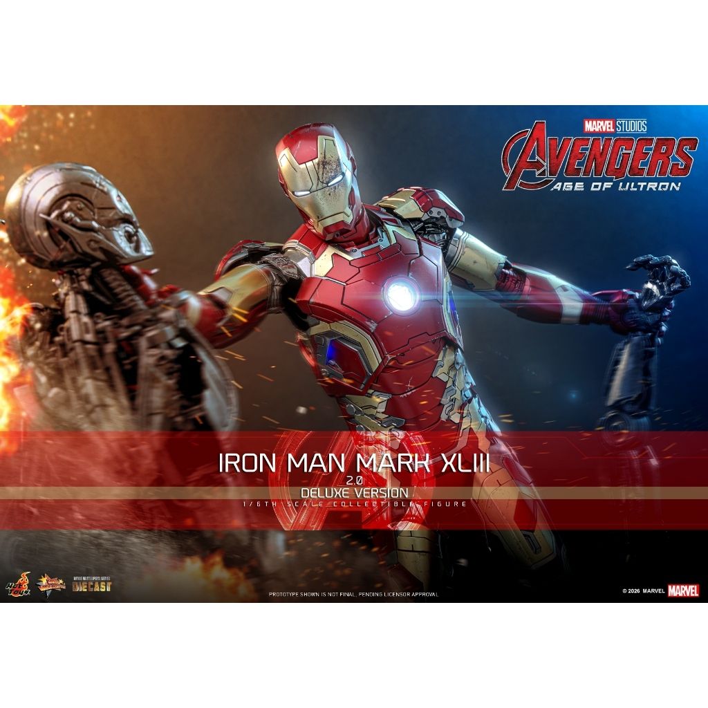 HOT TOYS MMS866D81 Iron Man Mark XLIII (2.0) (Deluxe Version) (Avengers Age of Ultron)