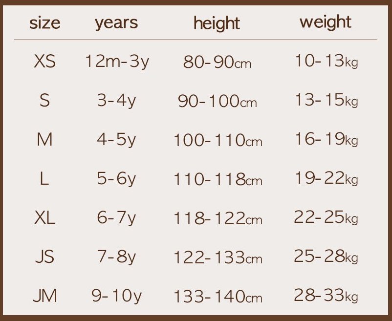 Beige and White Simple Clothing Size Chart Instagram Post2