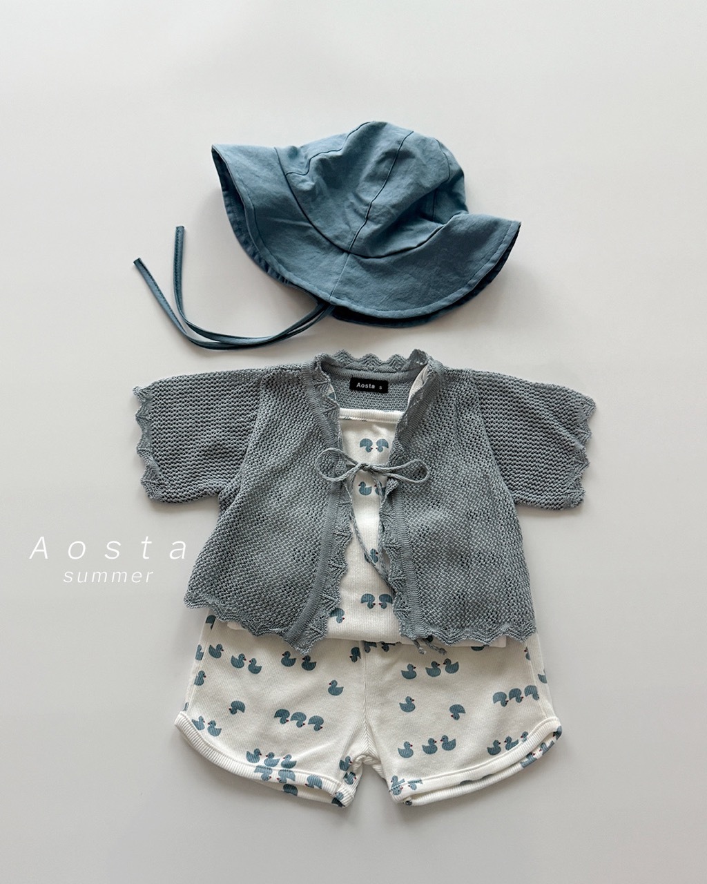 大니트가디건 블루10
