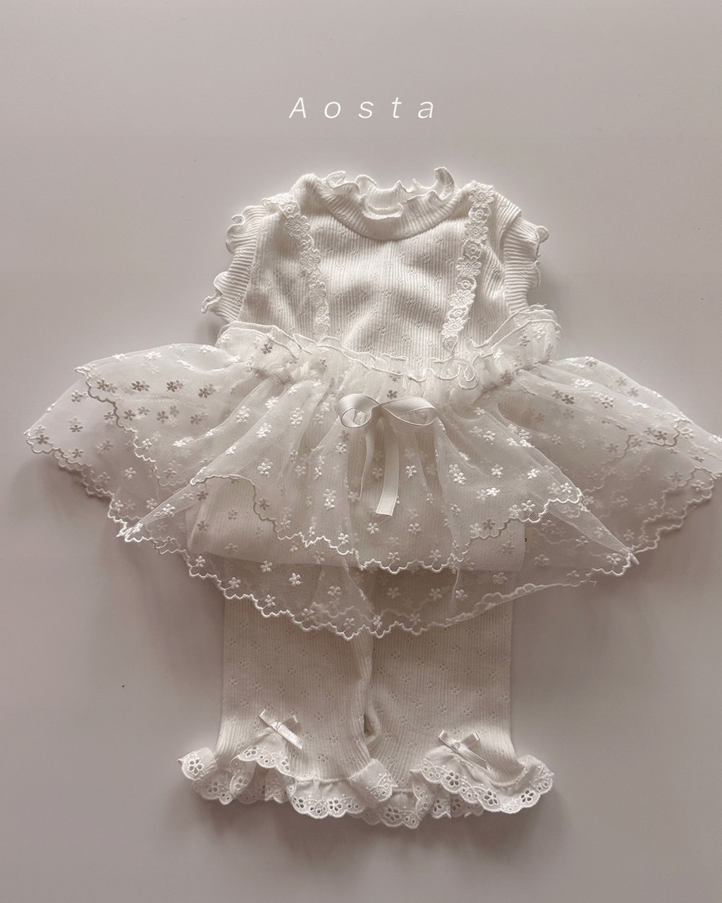 大레이스 끈 뷔스티에 화이트리본3