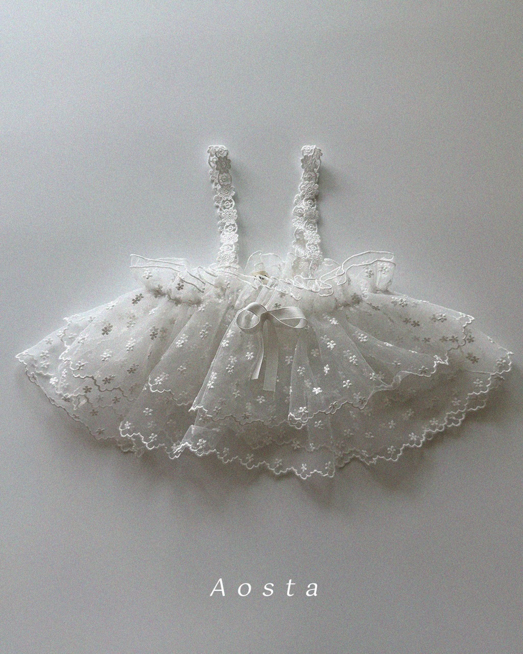 大레이스 끈 뷔스티에 화이트리본 0