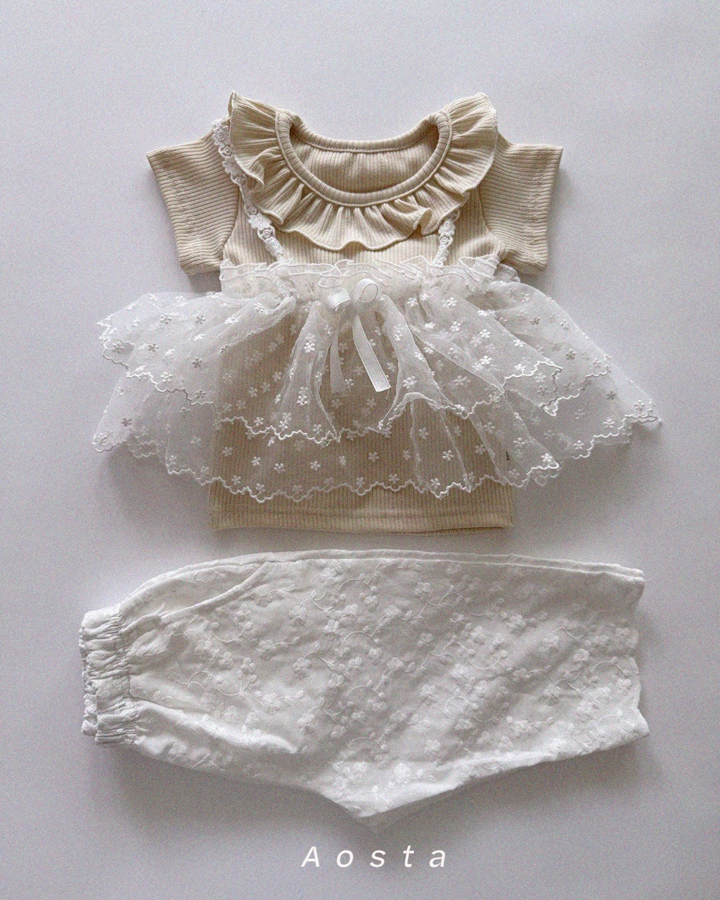 大레이스 끈 뷔스티에 화이트리본 2