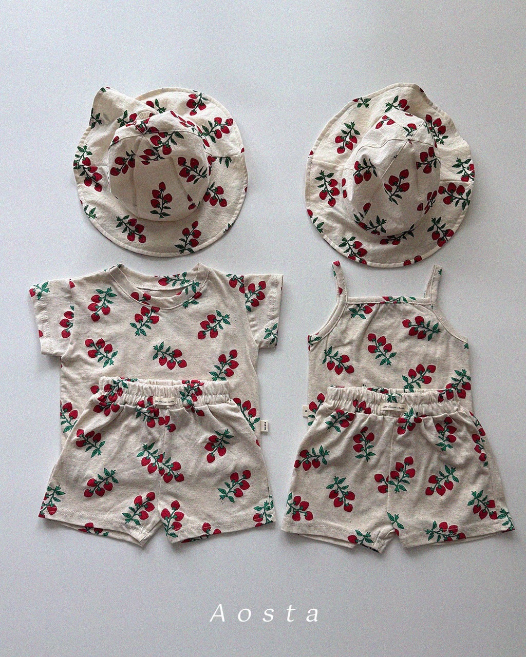 大린넨 끈 나시 딸기6