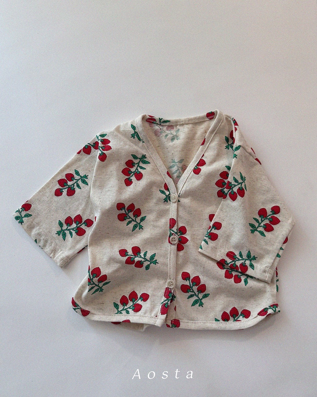 大린넨가디건 딸기1