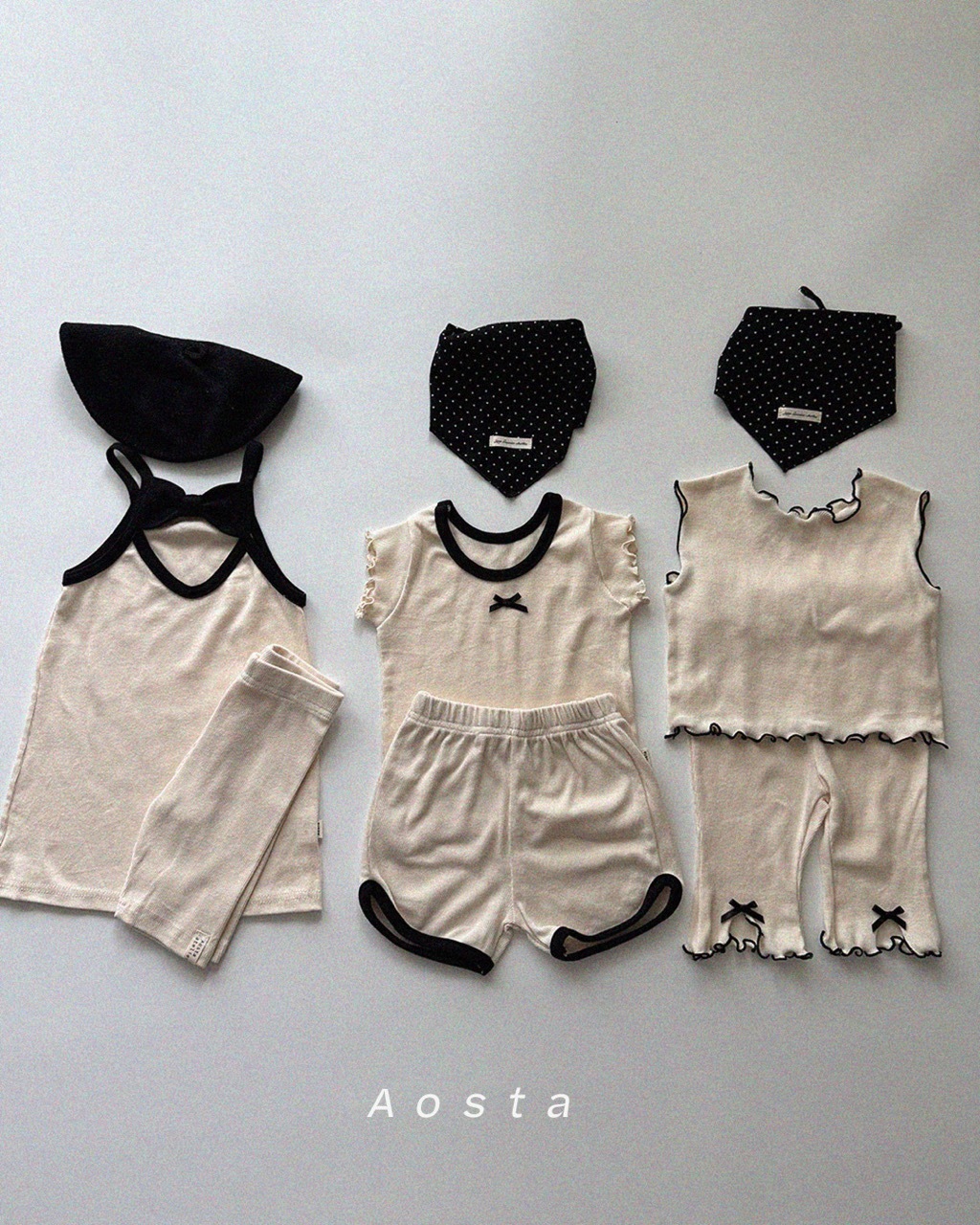 大썸머스카프 검정도트15