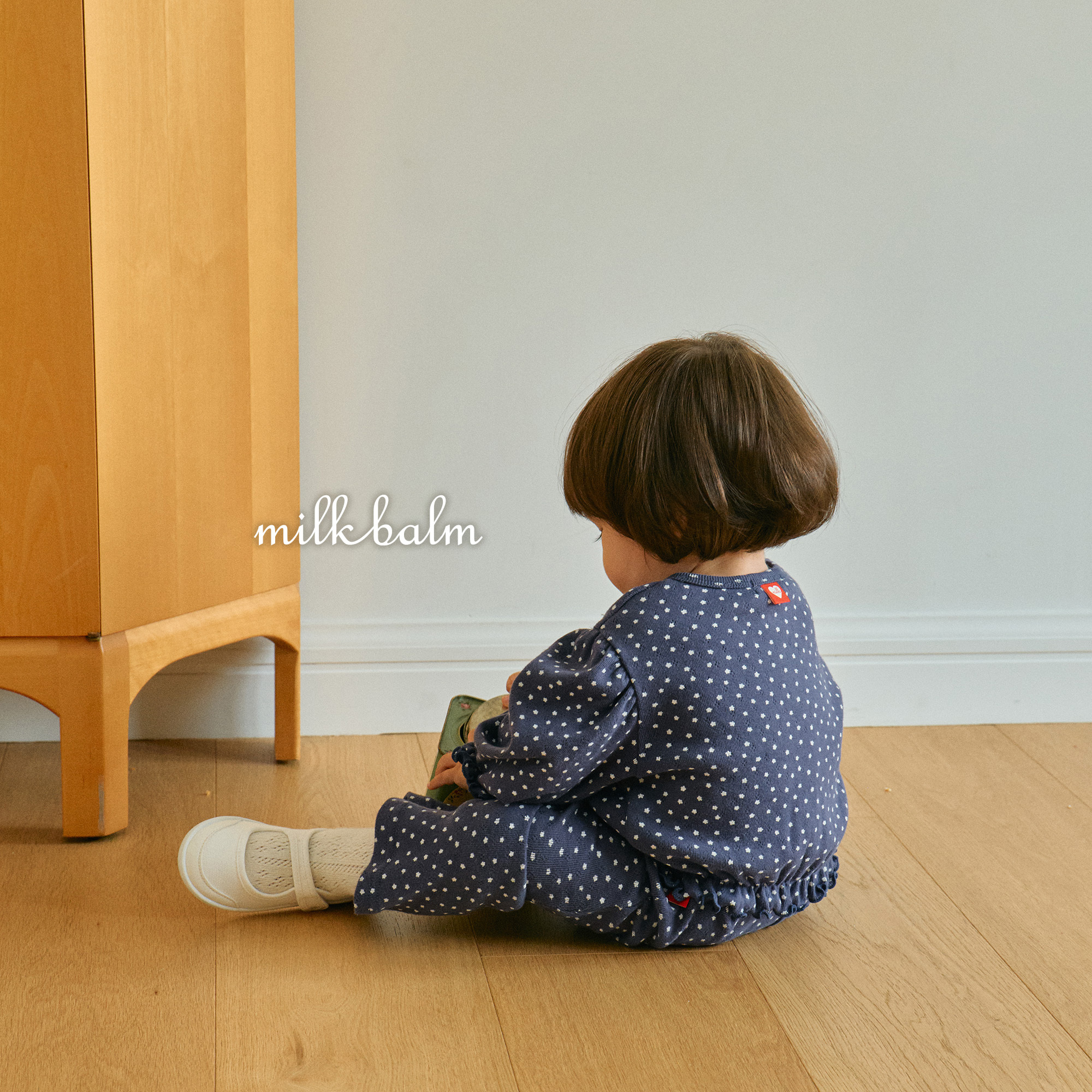 팝콘 가디건,팝콘 프릴바지(딥블루) (1)