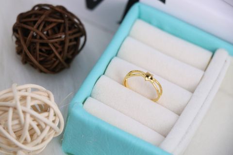 雙排鏤空星星戒