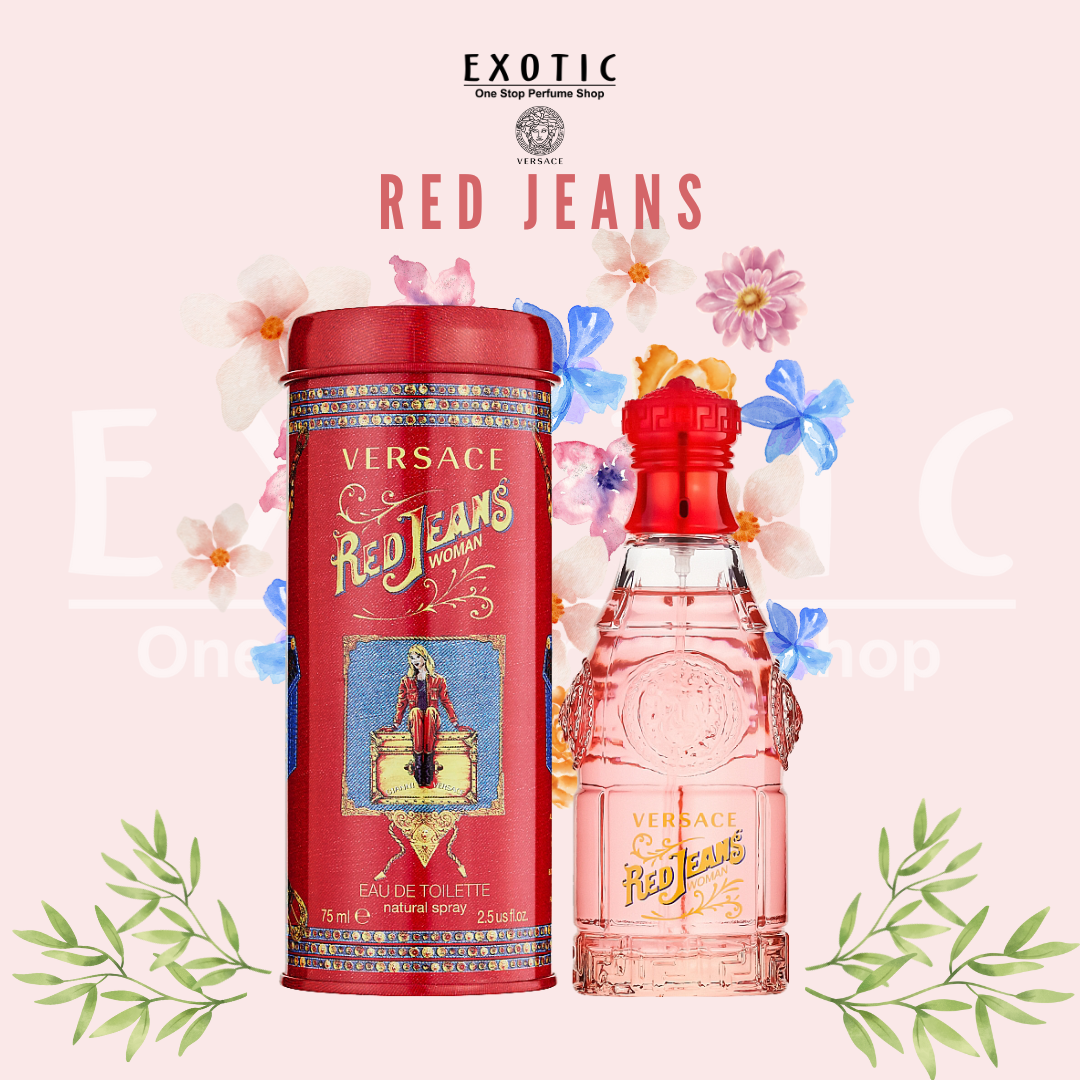 red jeans versace woman