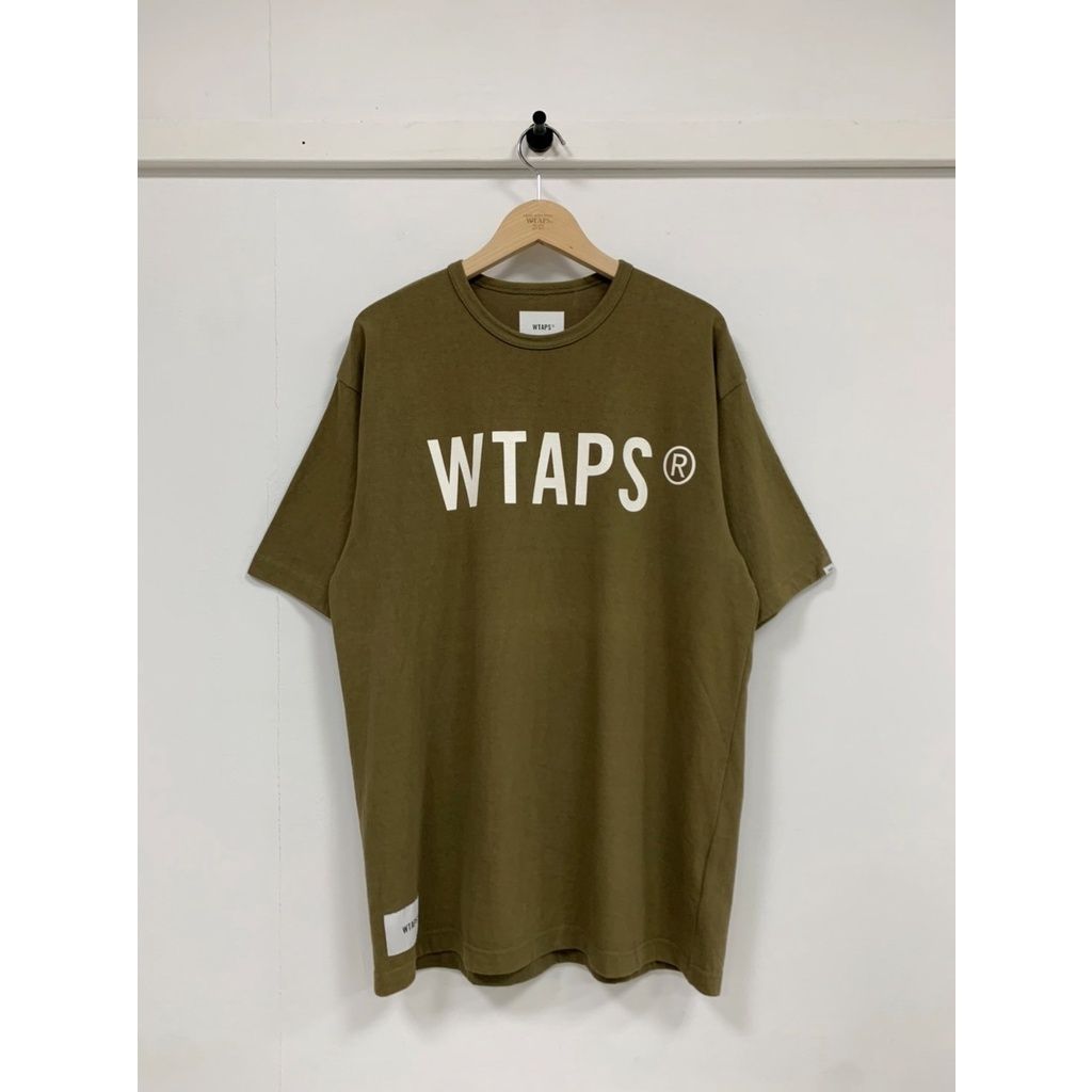 Tシャツ/カットソー(半袖/袖なし)XL OLIVE WTAPS BANNER SS COTTON 21SS