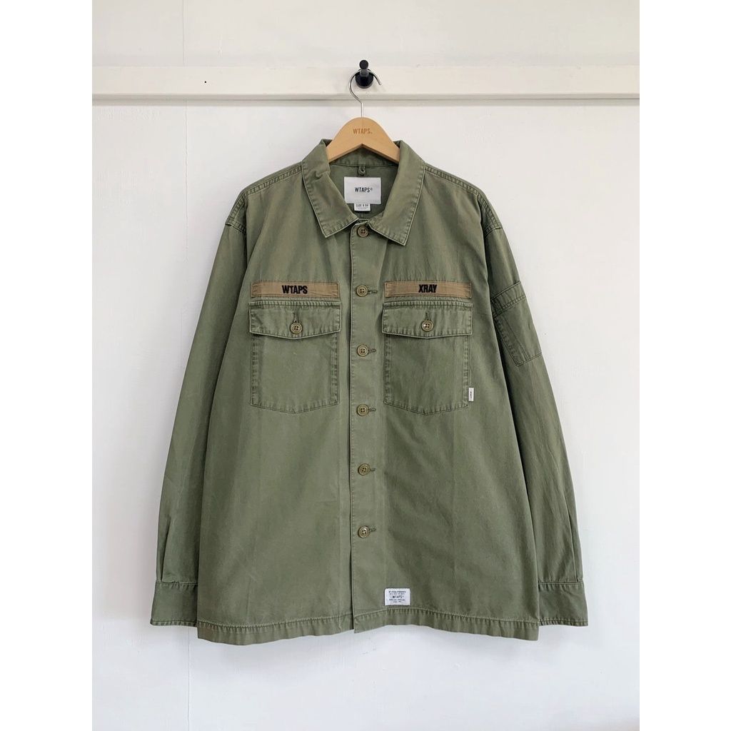 WTAPS 18SS BUDS LS 02 SHIRT 襯衫 軍綠色 XL號