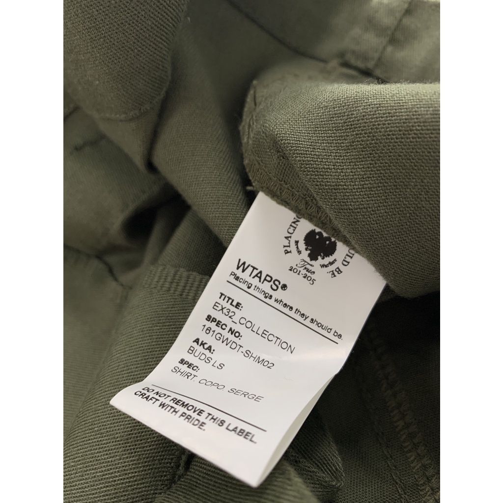 WTAPS 16SS BUDS LS SHIRT 襯衫 軍綠色 M號