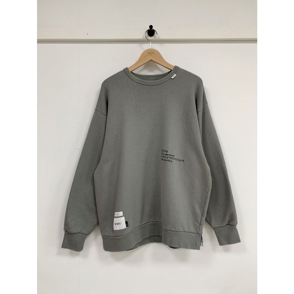 WTAPS 21SS INSECT CREW NECK 大學T 灰色 L號