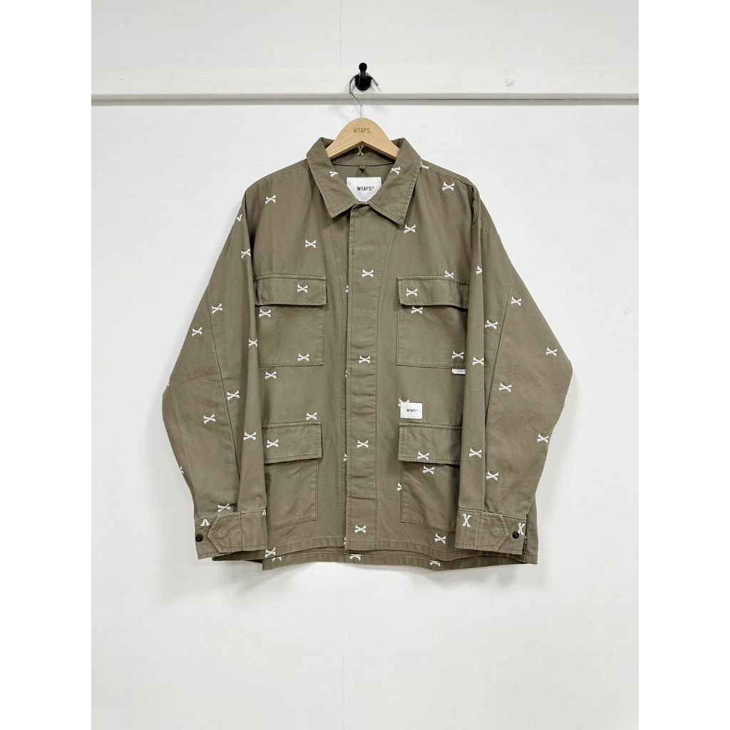 WTAPS 22SS JUNGLE 01 LS SHIRT GREIGE Mメンズ - ミリタリージャケット