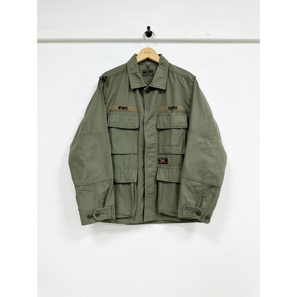 WTAPS 15AW JUNGLE LS SHIRT 襯衫 軍綠色 S號