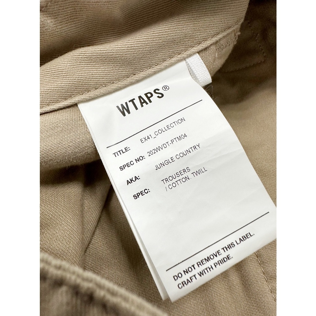 WTAPS 20AW JUNGLE COUNTRY TROUSERS 長褲卡其色L號– Second WTAPS 20AW JUNGLE COUNTRY TROUSERS 長褲卡其色L號– Second