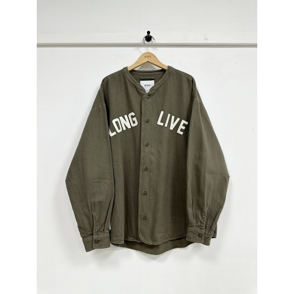 WTAPS 21AW LEAGUE LS 襯衫 軍綠色 XL號