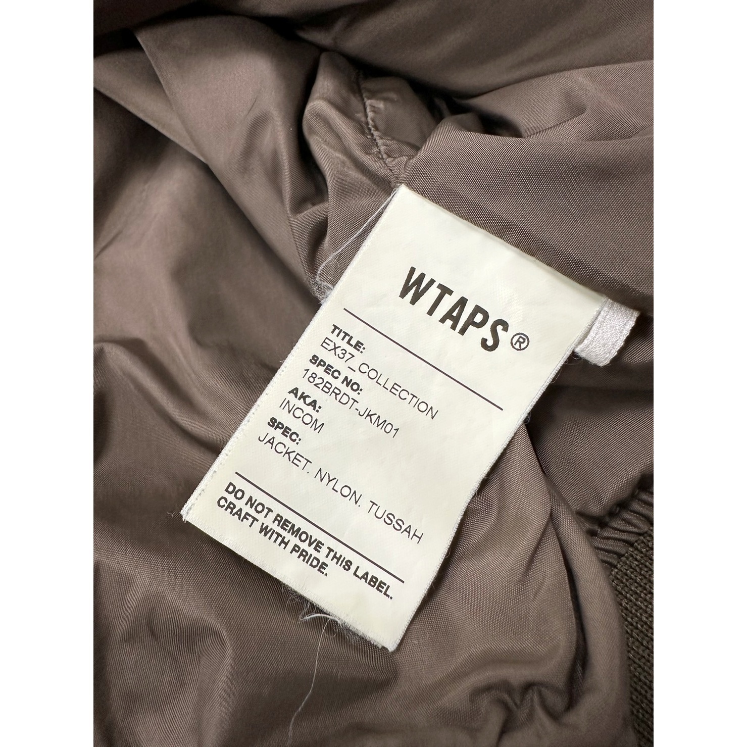 18AW WTAPS INCOM JACKET NYLON TUSSAH M WTAPS 18AW⁄INCOM JACKET 