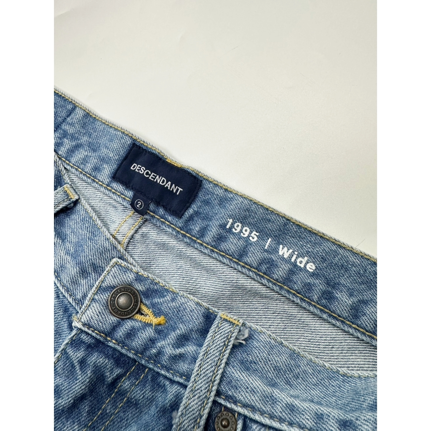 21AW descendant wide 1995 DESCENDANT⁄1995 DENIM TROUSERS BAGGY (BLACK)