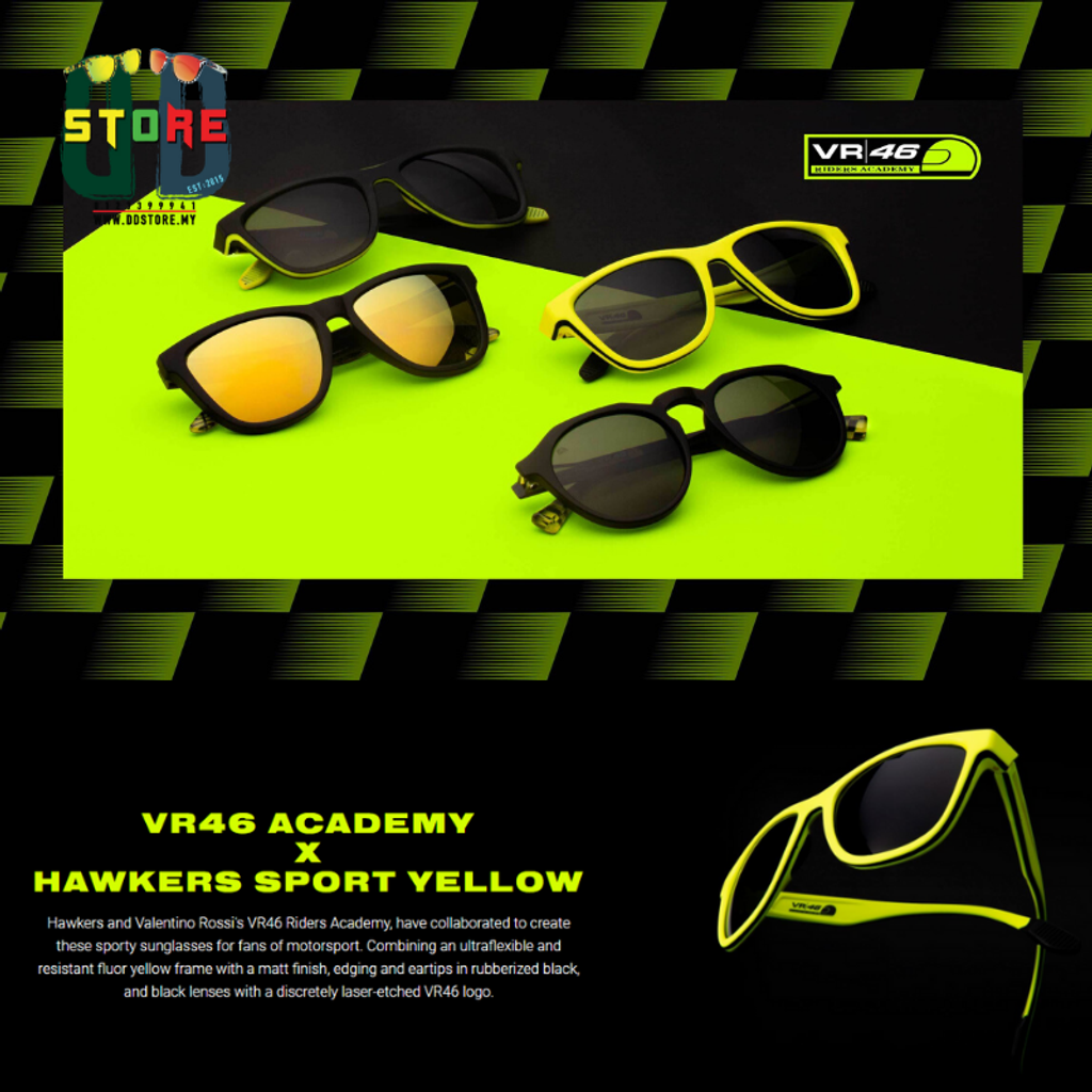 HAWKERS VR46 RIDERS ACADEMY X HAWKERS SPORT YELLOW – DD STORE