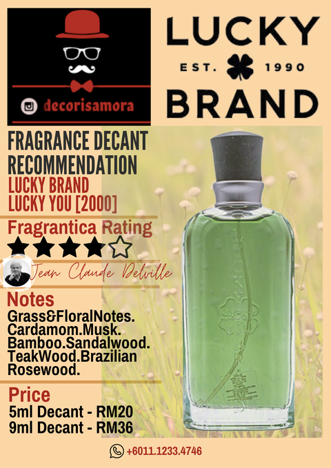Lucky Brand Lucky You - Perfume Decant – Decoris Amora Perfume Decant