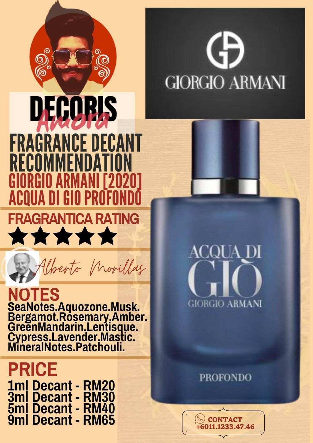 Giorgio Armani Acqua Di Gio Profondo - Perfume Decant – Decoris Amora  Perfume Decant