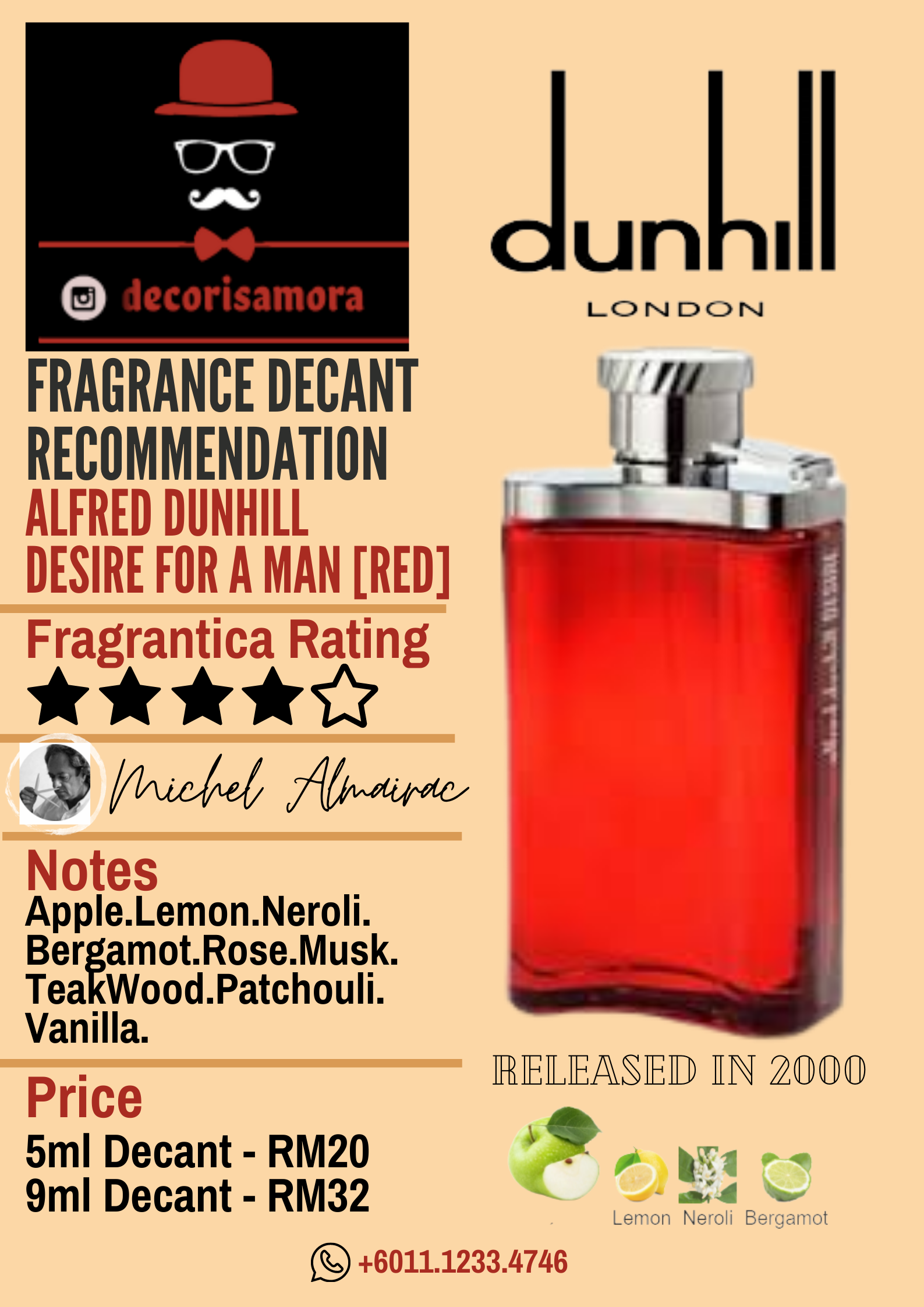 Dunhill Desire Red Perfume For Men Eau De Toilette, 100 Ml Price In ...