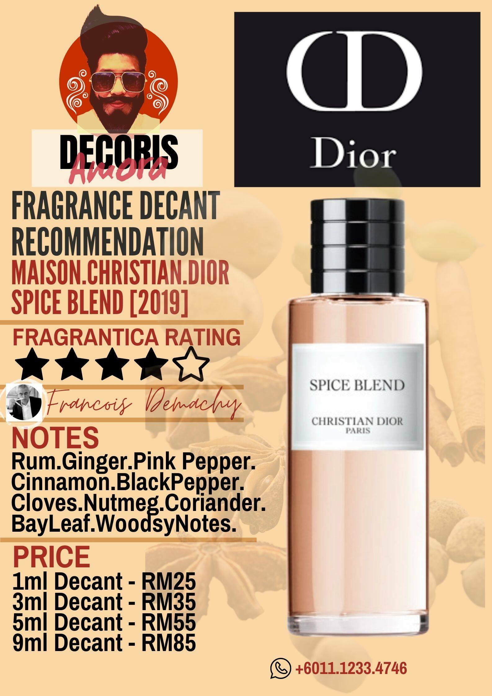 Dior La Collection Privee Spice Blend - Perfume Decant – Decoris Amora  Perfume Decant