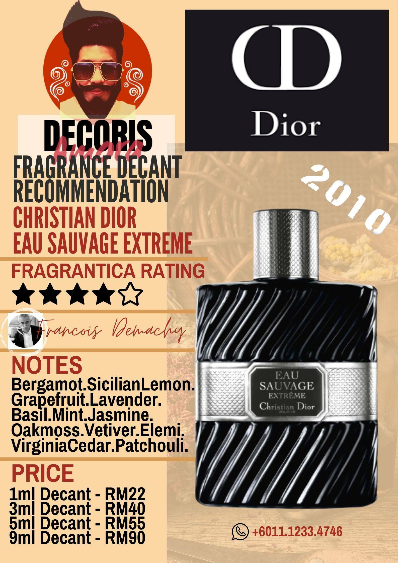 Dior Eau Sauvage Extreme 2010 - Perfume Decant – Decoris Amora Perfume  Decant