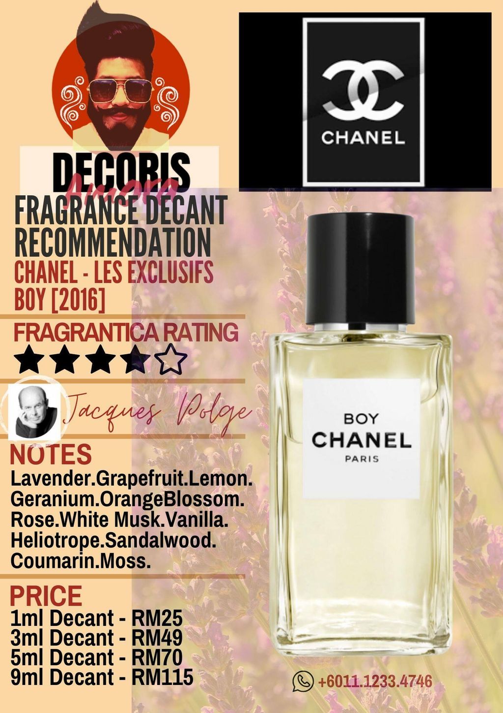 Chanel Les Exclusifs de Chanel Boy - Perfume Decant – Decoris Amora Perfume  Decant