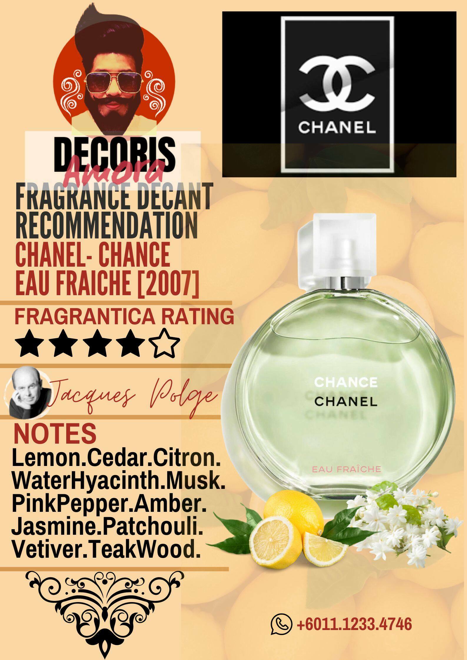 Chanel Chance Eau Fraiche- Perfume Decant – Decoris Amora Perfume Decant