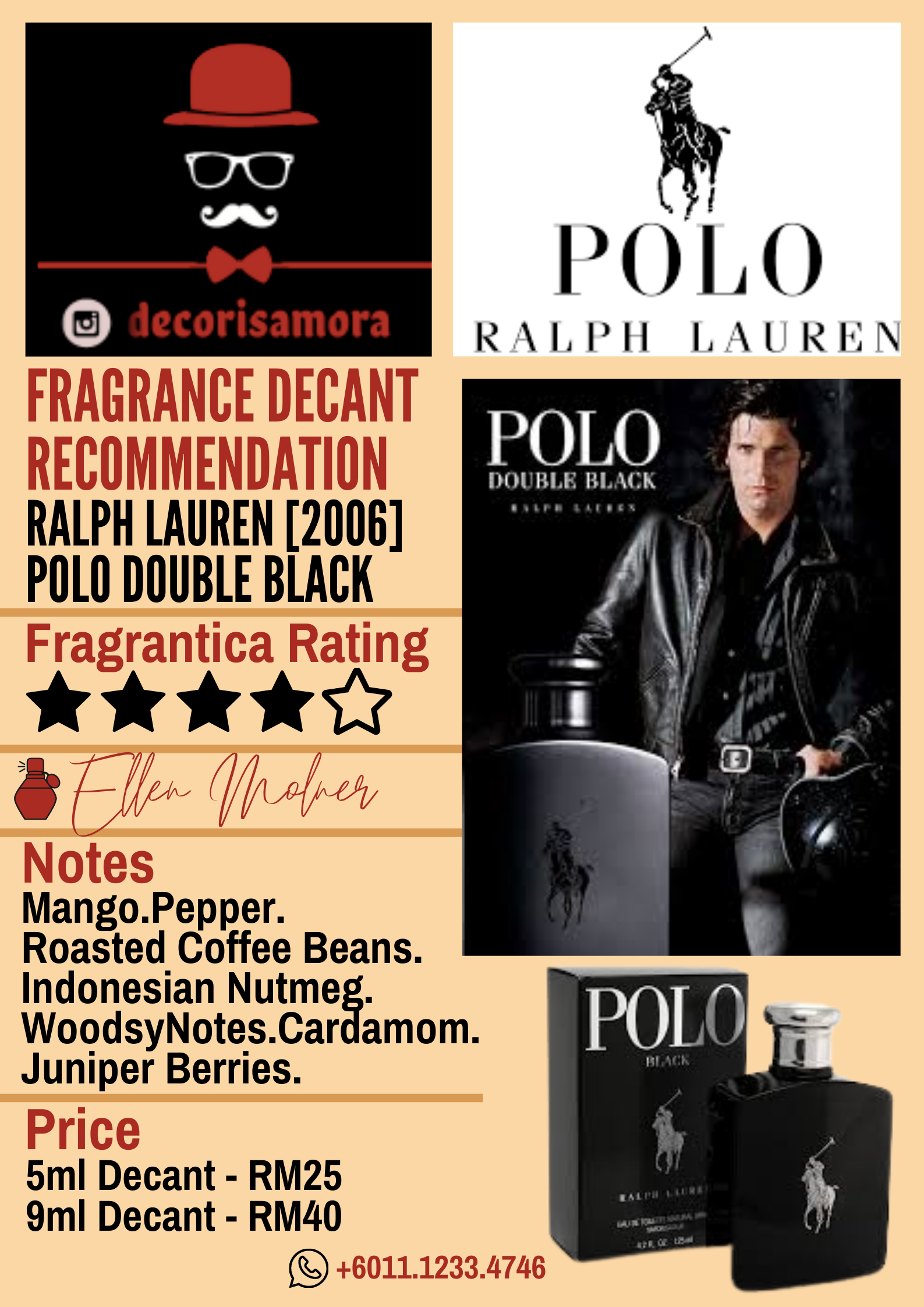 Ralph Lauren Polo Double Black - Perfume Decant – Decoris Amora Perfume  Decant