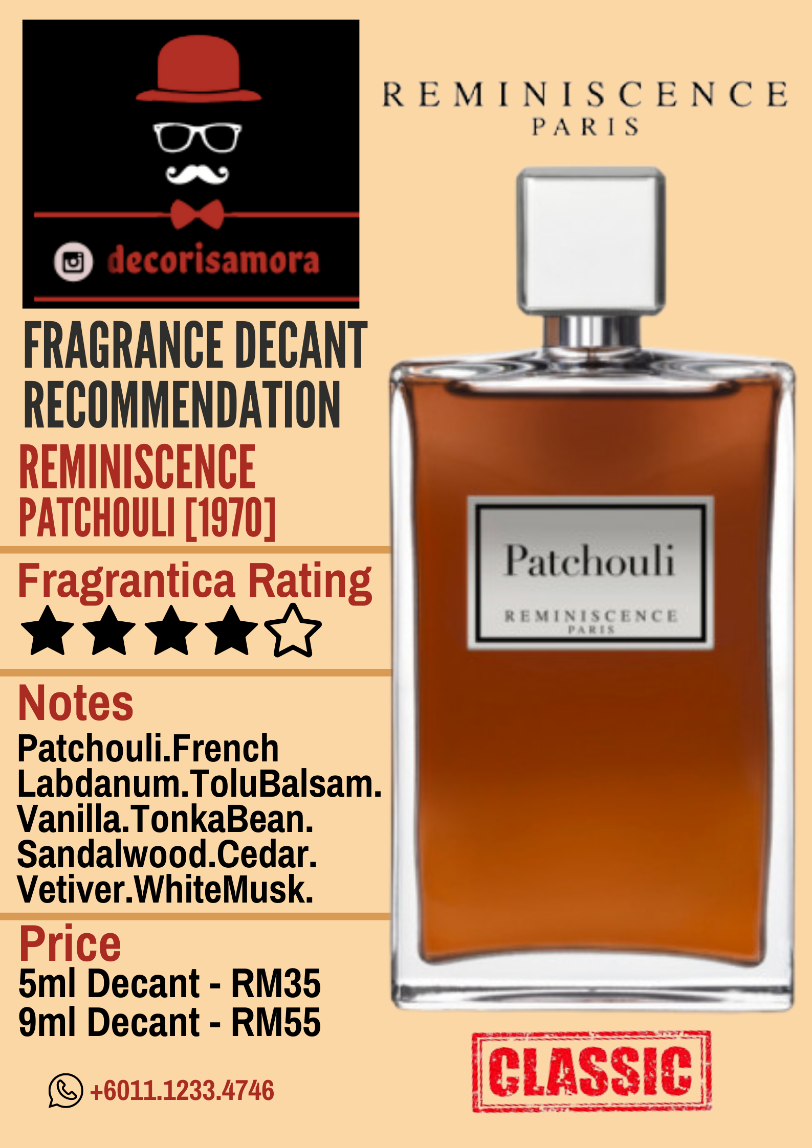 Reminiscence Patchouli Perfume Decant