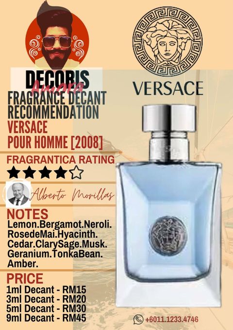 Versace Pour Homme - Perfume Decant – Decoris Amora Perfume Decant