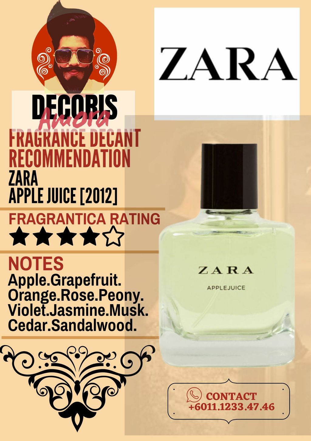 Zara Apple Juice - Perfume Decant – Decoris Amora Perfume Decant