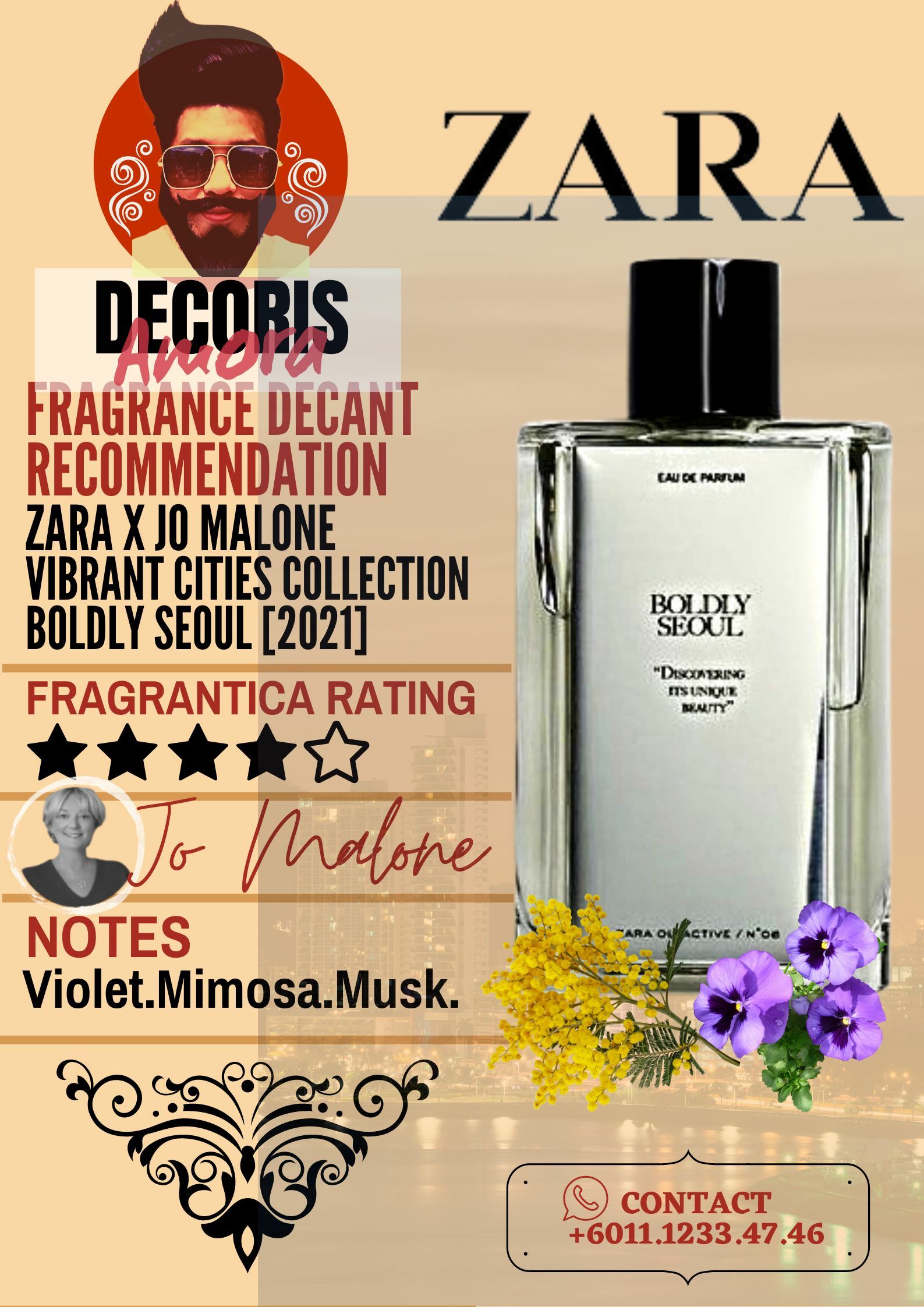 Zara X Jo Malone Boldly Seoul - Perfume Decant – Decoris Amora Perfume  Decant