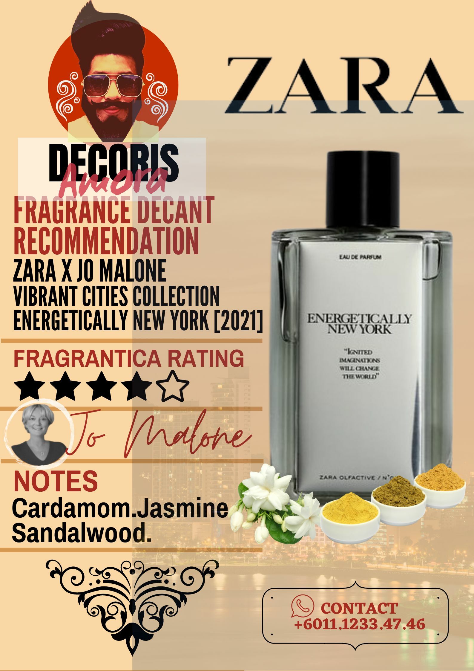 Zara X Jo Malone Energetically New York - Perfume Decant – Decoris Amora  Perfume Decant