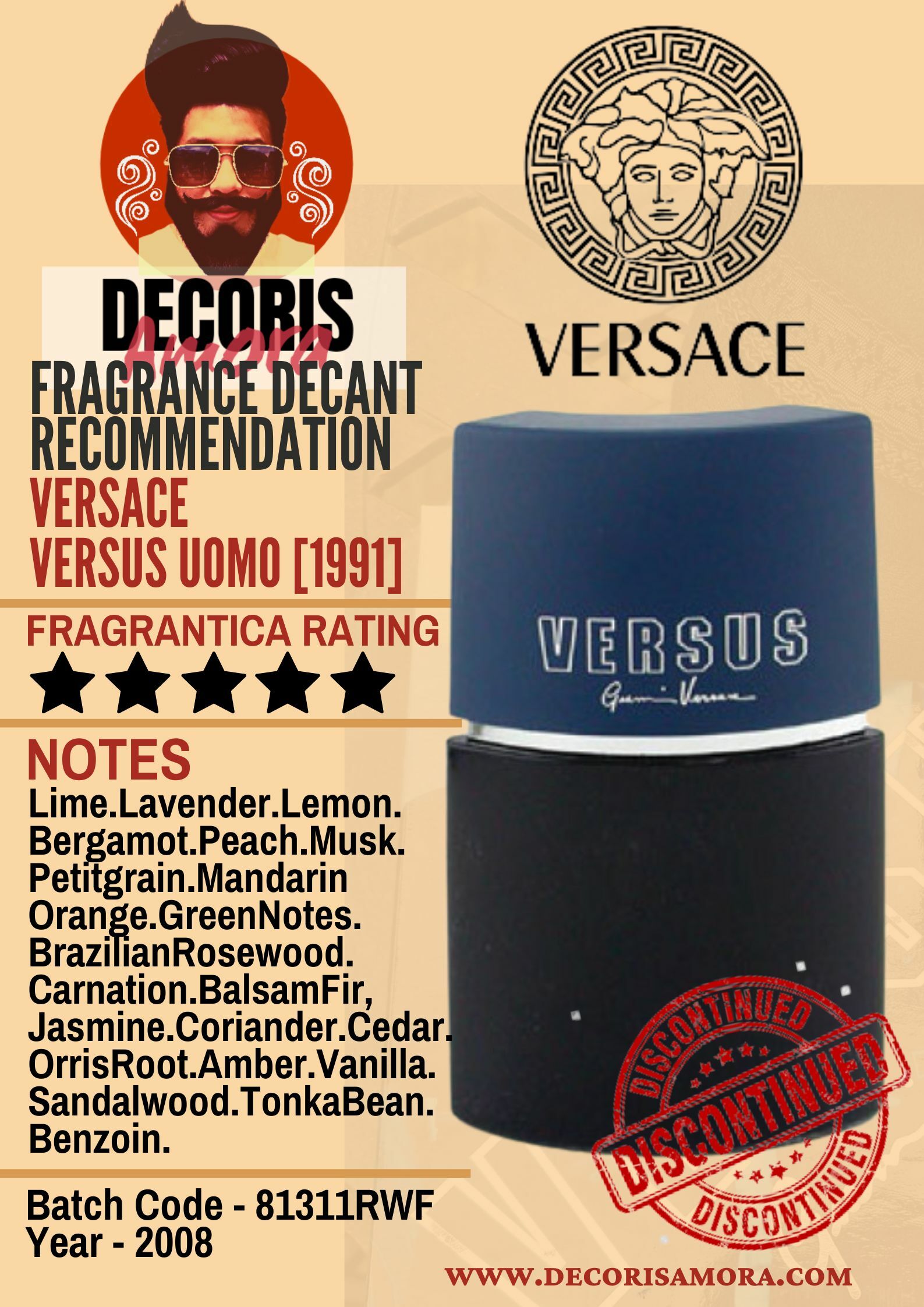 Versace Versus Uomo - Perfume Decant – Decoris Amora Perfume Decant