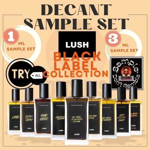 Decant Sample Set - Lush Black Label Collection