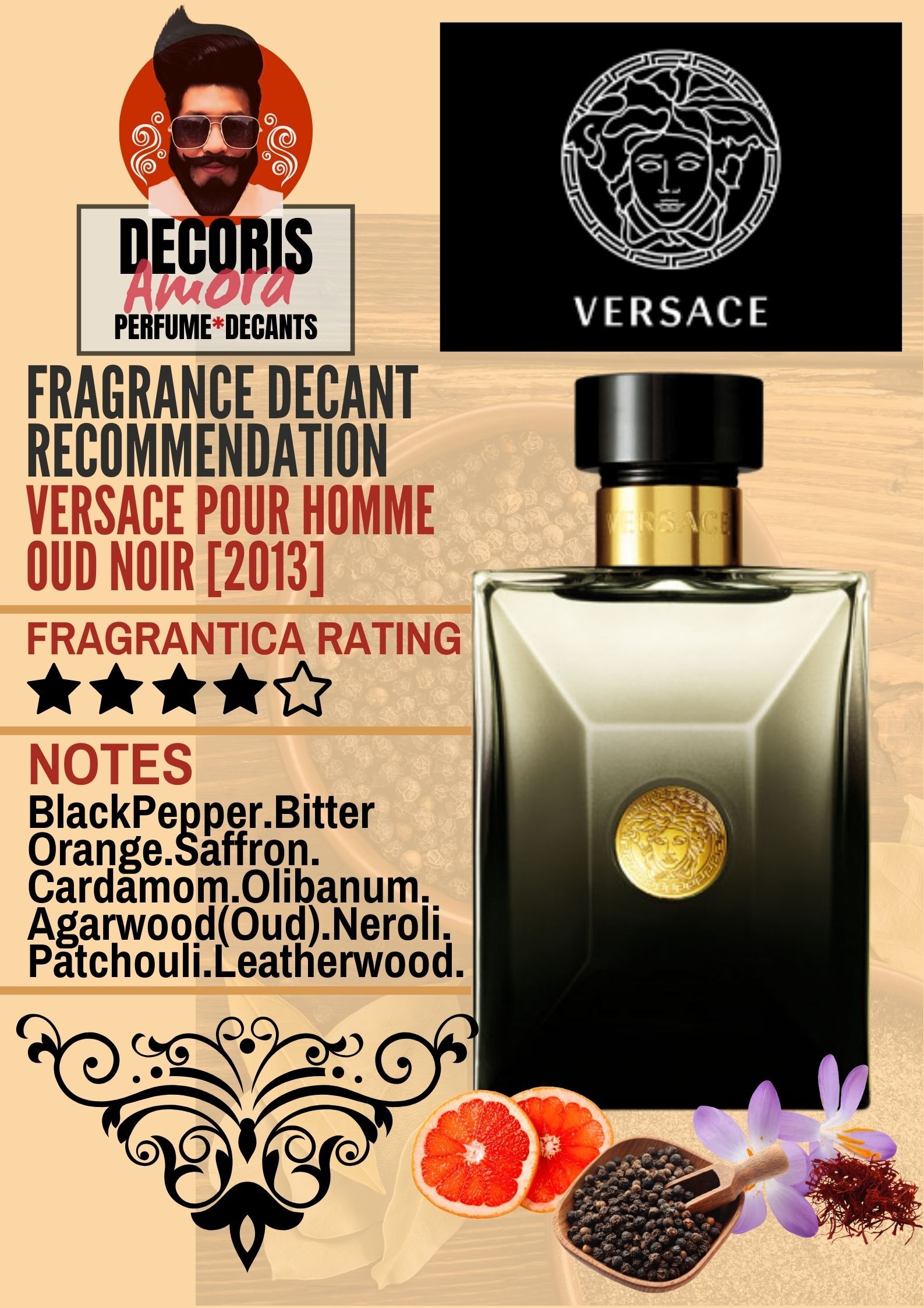 Versace Oud Noir Pour Homme - Perfume Decant – Decoris Amora Perfume Decant