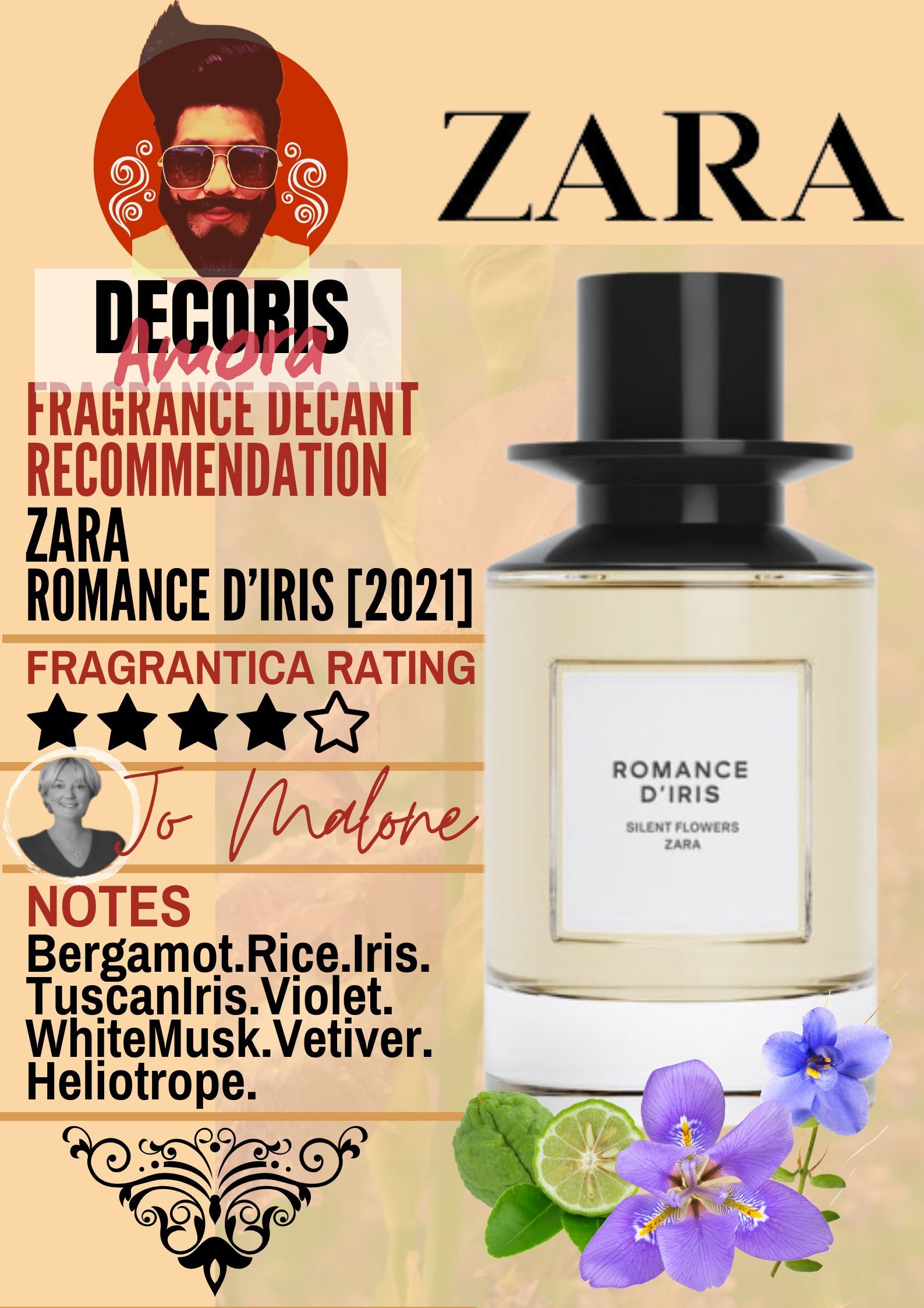 Zara Romance D'Iris (Silent Flowers Collection) Perfume Decant