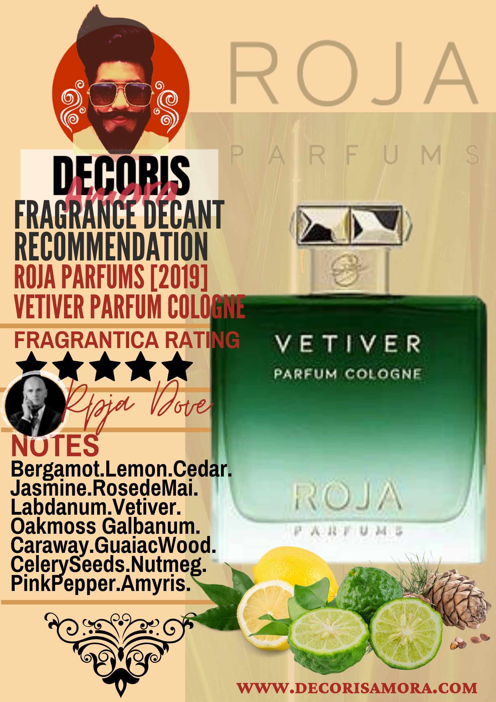 Roja Dove Vetiver Pour Homme Parfum Cologne Perfume Decant