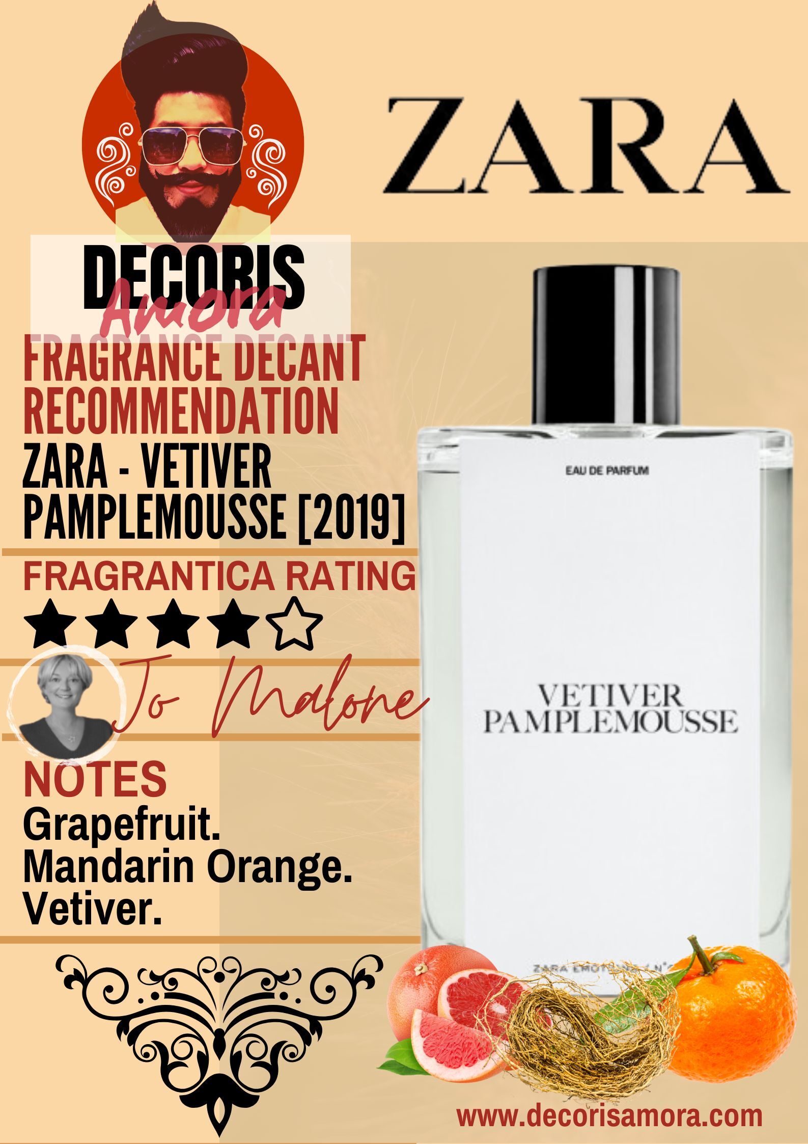 Zara Vetiver Pamplemousse Perfume Decant
