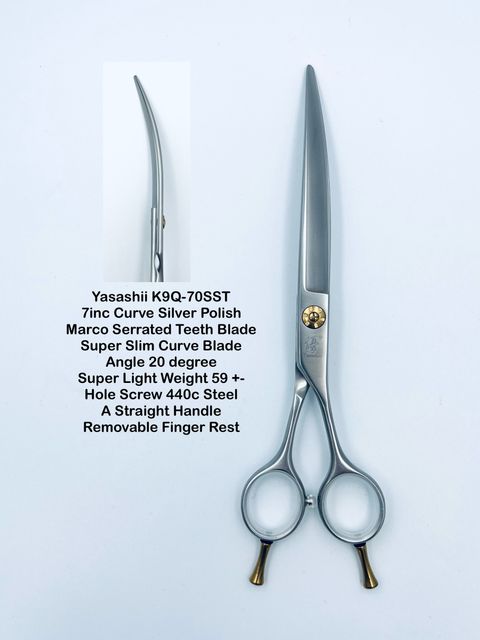 Yasashii K9Q-70SST 7inc Curve Silver Polish – 優剪 Yasashii Yasashii K9Q-70SST 7inc Curve Silver Polish – 優剪 Yasashii