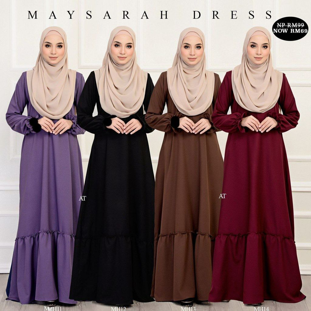 all MH011-14 Maysarah 2.0 butik bella muslim boutique baju kurung moden muslimah jubah dress nursing blouse kebaya kebarung