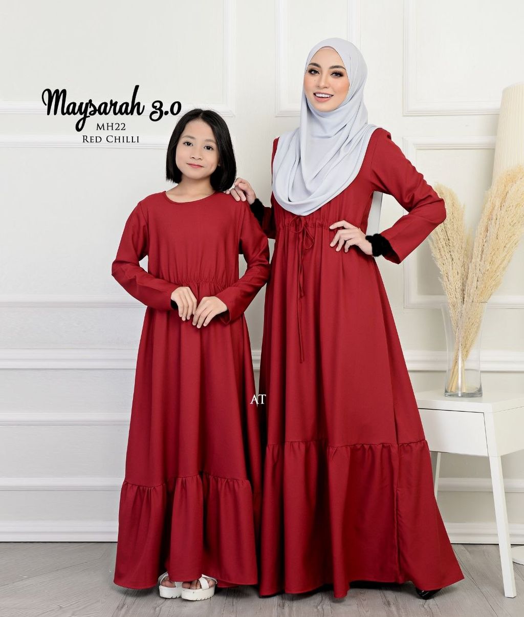 MH22 Red Chilli Maysarah 3.0 butik bella muslim boutique baju kurung moden muslimah jubah dress nursing blouse kebaya kebarung