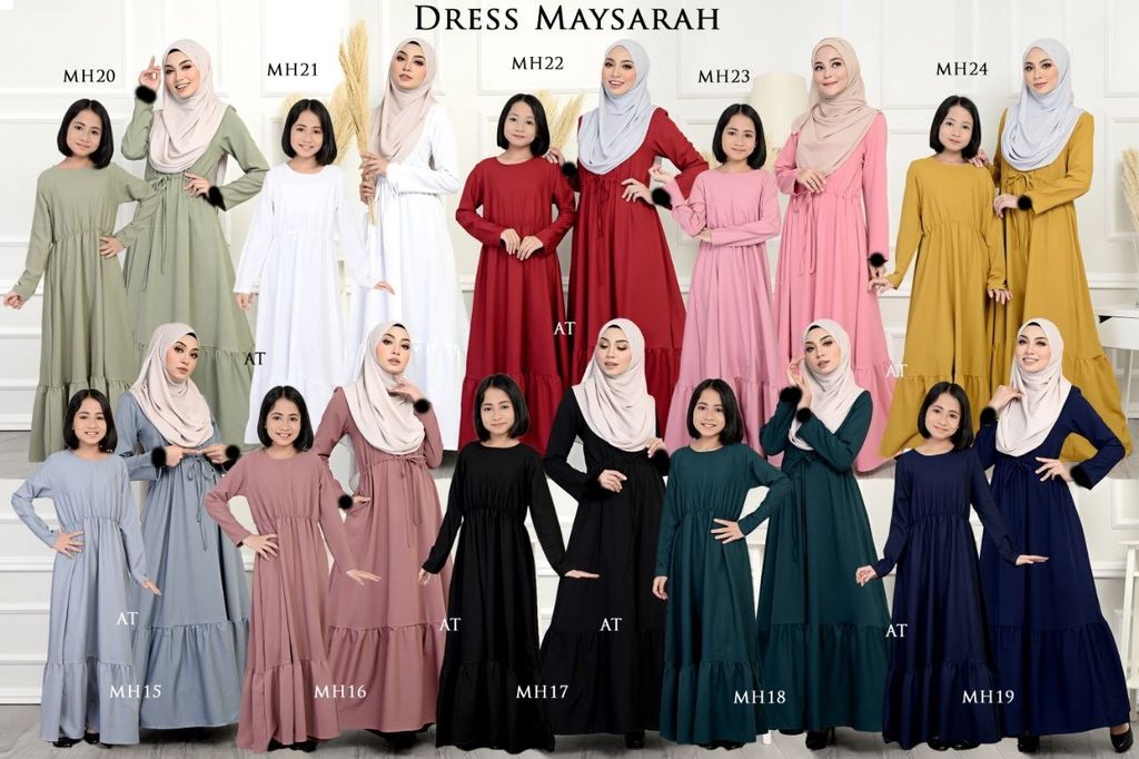 all MH15-24 Maysarah 3.0 butik bella muslim boutique baju kurung moden muslimah jubah dress nursing blouse kebaya kebarung