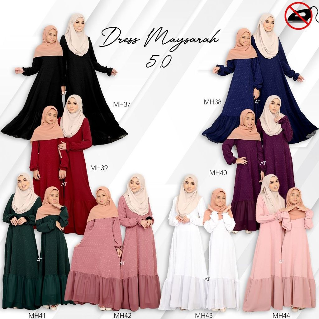 all MH37-44 Maysarah 5.0 butik bella muslim boutique baju kurung moden muslimah jubah dress nursing blouse kebaya kebarung